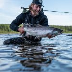 Fly fishing for Atlantic salmon